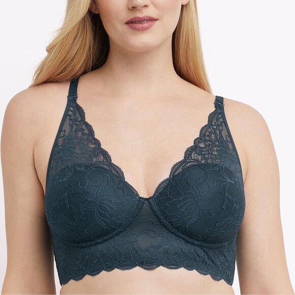 NWT Maidenform Bralette Women's 36C Lace Sexy Lightly Lined Convertible Halter - Picture 1 of 9